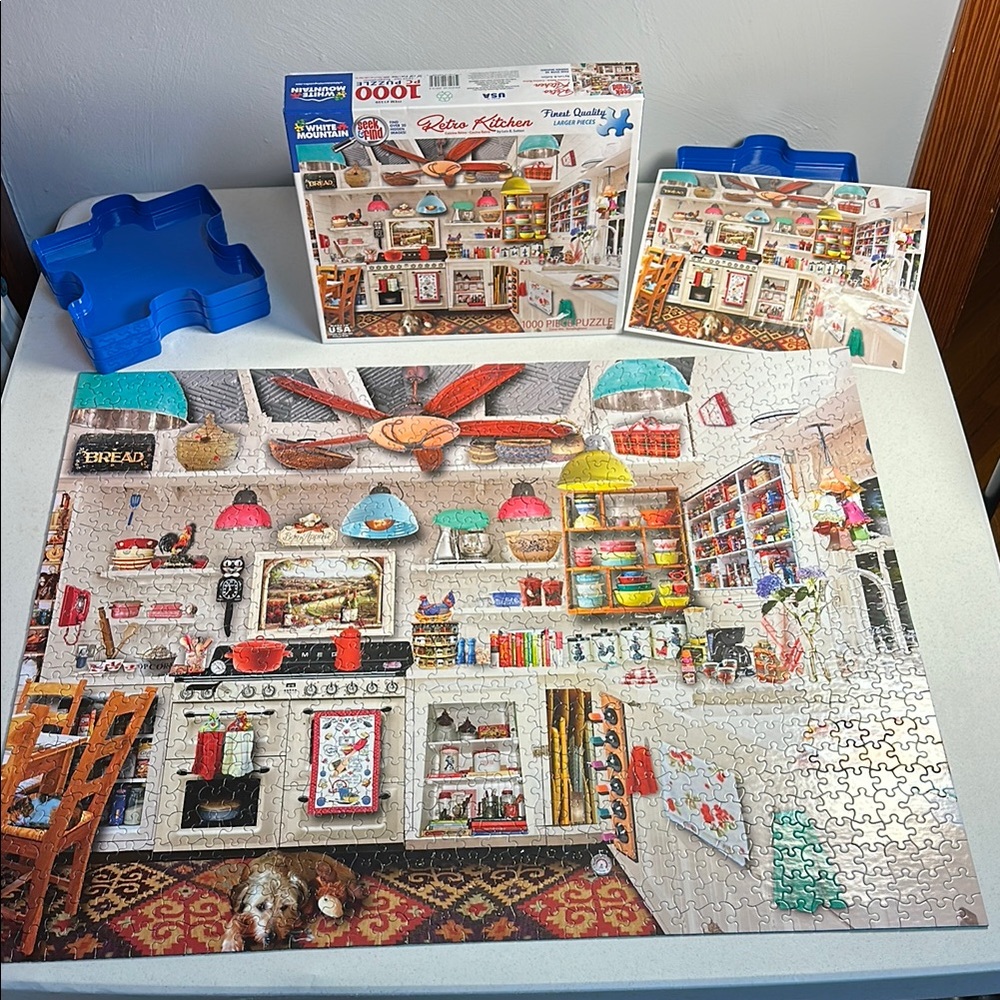White Mountain 1,000 piece seek and find puzzle 24”x36”